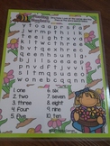 Giggly Games Planting Numbers Word Search Dry Erase Mat LOW PREP