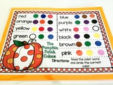 Giggly Games The Pumpkin Patch Colors Activity Dry Erase Mat