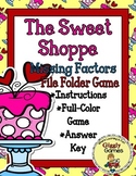 Giggly Games The Sweet Shoppe Missing Factors File Folder Game
