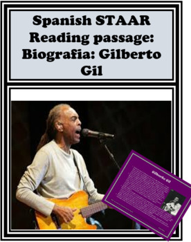 Preview of Gilberto Gil: Biography: Reading Comprehension (ENGLISH)
