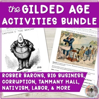 Preview of Gilded Age ACTIVITIES Bundle: Robber Barons, Boss Tweed/Tammany, Nativism, Labor