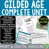Gilded Age Curriculum Unit | Includes Digital Option