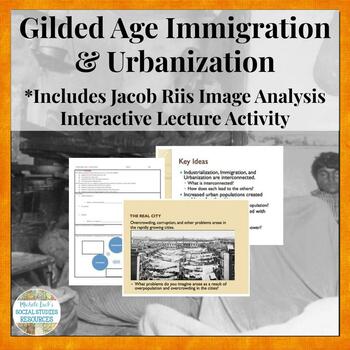 Preview of Gilded Age Immigration & Urbanization Jacob Riis Lecture & Image Analysis