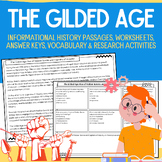 Gilded Age: No-Prep Packet- Reading Passages, Worksheets, 