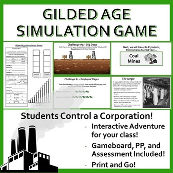 Preview of Gilded Age Simulation Game (Industrial Revolution)