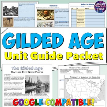 Preview of Gilded Age Study Guide & Unit Packet: Worksheets, Timeline, & Robber Barons