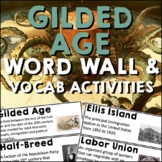 Gilded Age Word Wall Vocabulary Activities
