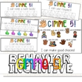 Gimme 5! Classroom Behavior Incentive! EDITABLE!!