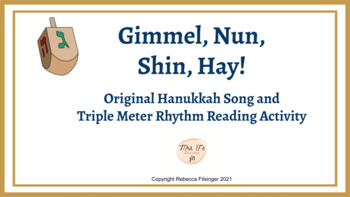 Preview of Gimmel, Nun, Shin, Hay! Hanukkah Song and Rhythm Activity