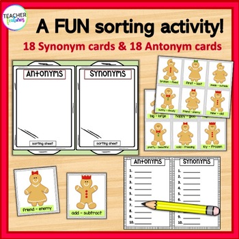 Synonyms or Antonyms? Level 2 Sorting Activity