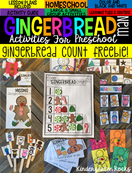 Preview of Gingerbread Man Activities, Centers and Crafts {Freebie}