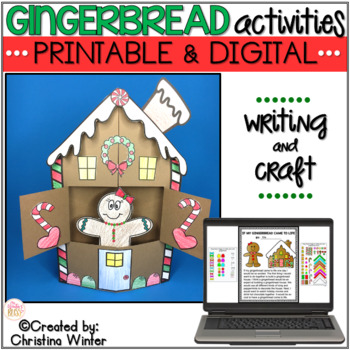 Preview of Gingerbread Activities - Writing  & Craft - Digital & Printable