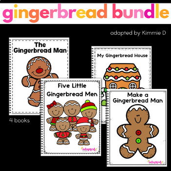 Preview of Gingerbread Adapted Books for Special Education 4 Christmas Adaptive Circle Time