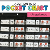 Gingerbread Addition to 10 Pocket Chart Center