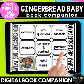 Preview of Gingerbread Baby Digital Book Companion for Speech Therapy