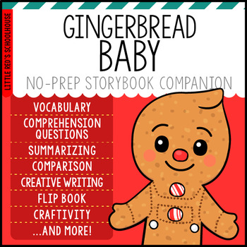 Preview of Gingerbread Baby Storybook Companion | Writing Prompts, Vocab, Comprehension