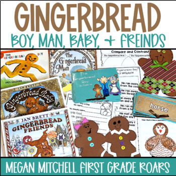 Preview of Gingerbread Boy Gingerbread Man Gingerbread Baby & Gingerbread Friends