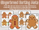 Gingerbread Button Sorting Activity | Color & Shape Matching Fine & Math Center