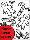 Gingerbread & Candy Cane Coloring Sheet