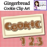 Gingerbread Christmas Cookie Clip Art Alphabet Numbers Sym