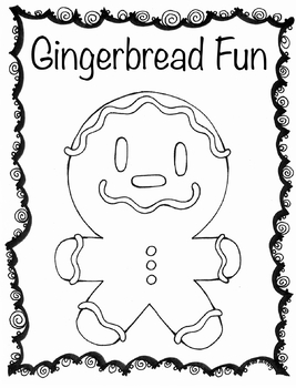 Gingerbread Christmas Fun Coloring Page By Miss Jenny Designs Tpt