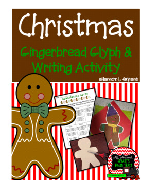 Preview of Gingerbread Christmas Glyph and Writing Activity