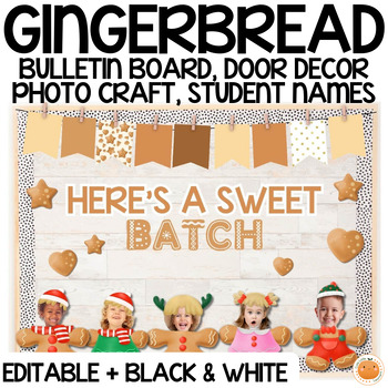 Preview of Gingerbread Classroom Decor and Activity | Bulletin Board, Door Decor & Craft