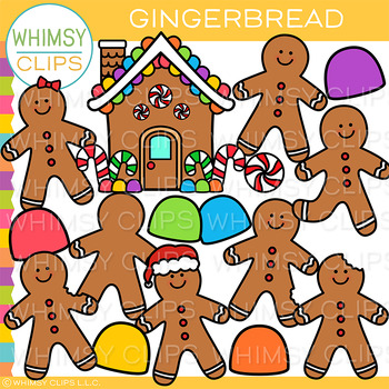 Preview of Christmas Gingerbread Man Clip Art
