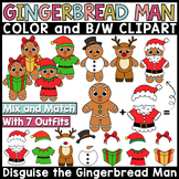 Gingerbread Clipart | Gingerbread in Disguise Clipart | Christmas