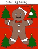 Gingerbread Color By Code! Customizable!