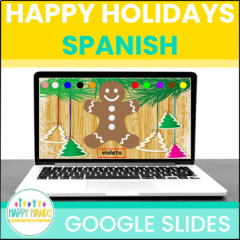 Preview of Gingerbread Color Words Practice in SPANISH for Google Slides