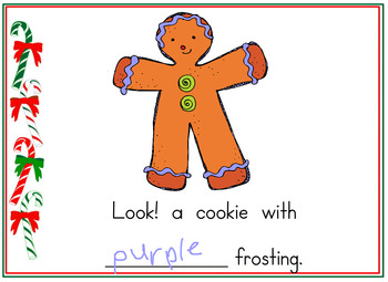 Preview of Gingerbread Color words for Promethean Board