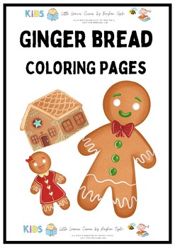 Preview of Gingerbread Coloring Book (+writing papers) {Holiday Coloring Pages}