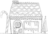 Hand Drawn Gingerbread Coloring Sheet