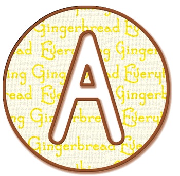 Preview of Gingerbread 'Cookie' Alphabet