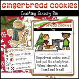 Gingerbread Cookie Counting Recipe Cards for Sensory Bin -