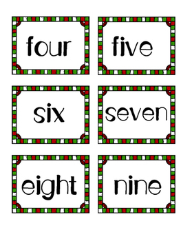Gingerbread Cookie Number & Word Match 1-20 (Christmas Themed) | TPT
