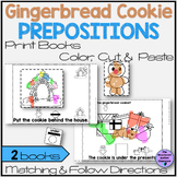 Gingerbread Cookie Prepositions Printable Book Match and F