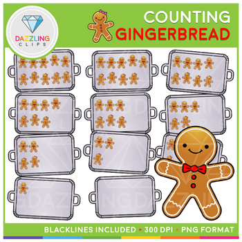 Preview of Gingerbread Cookies Counting Clip Art