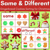 Gingerbread Cookies Same and Different Sorting for Christm