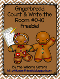 Gingerbread Count and Write the Room 0-10 Freebie!
