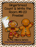 Gingerbread Count and Write the Room 11-20 Freebie!