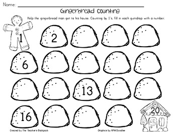 Preview of Gingerbread Counting (FREEBIE)