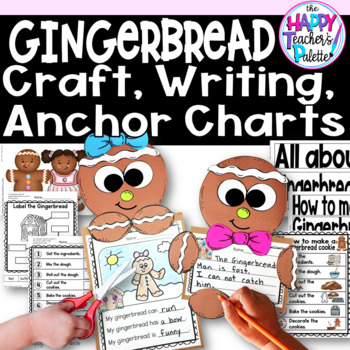 Preview of Gingerbread Craft Writing and Anchor Chart Activity