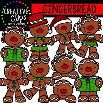 Preview of Gingerbread Clipart {Creative Clips Clipart}