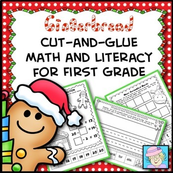 Preview of Gingerbread Man Activities First Grade with Christmas Boom Cards