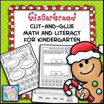 Preview of Gingerbread Man Activities Kindergarten and Boom™ Cards