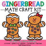 Gingerbread December Math Craft Kit,  Christmas Math Craft