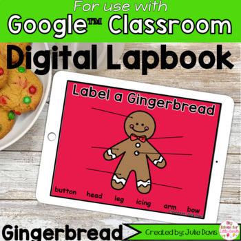 Preview of Gingerbread Digital Interactive Notebook Google Classroom
