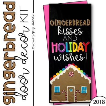 Preview of Door Decor or Bulletin Board: Gingerbread (PRINT & ASSEMBLE)